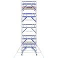 ASC Rollgerüst AGS Pro 190x135cm mit Holz-Plattformen und doppelseitigem Geländer 10,3m Arbeitshöhe