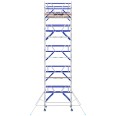 ASC Rollgerüst AGS Pro 190x135cm mit Holz-Plattformen und doppelseitigem Geländer 11,3m Arbeitshöhe