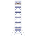 ASC Rollgerüst AGS Pro 190x135cm mit Holz-Plattformen und doppelseitigem Geländer 14,3m Arbeitshöhe