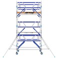 ASC Rollgerüst AGS Pro 190x135cm mit Holz-Plattformen und doppelseitigem Geländer 6,3m Arbeitshöhe