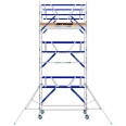 ASC Rollgerüst AGS Pro 190x135cm mit Holz-Plattformen und doppelseitigem Geländer 7,3m Arbeitshöhe