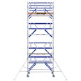 ASC Rollgerüst AGS Pro 250x75cm mit Holz-Plattformen und doppelseitigem Geländer 8,3m Arbeitshöhe-small