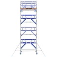 ASC Rollgerüst AGS Pro 190x135cm mit Holz-Plattformen und doppelseitigem Geländer 9,3m Arbeitshöhe