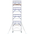 ASC Rollgerüst AGS Pro 190x135cm mit Holz-Plattformen und einseitigem Geländer 10,3m Arbeitshöhe