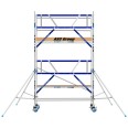 ASC Rollgerüst AGS Pro 190x135cm mit Holz-Plattformen und einseitigem Geländer 5,3m Arbeitshöhe