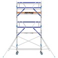ASC Rollgerüst AGS Pro 190x135cm mit Holz-Plattformen und einseitigem Geländer 6,3m Arbeitshöhe