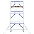 ASC Rollgerüst AGS Pro 190x135cm mit Holz-Plattformen und einseitigem Geländer 7,3m Arbeitshöhe