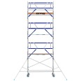 ASC Rollgerüst AGS Pro 190x135cm mit Holz-Plattformen und einseitigem Geländer 8,3m Arbeitshöhe