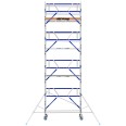 ASC Rollgerüst AGS Pro 190x135cm mit Holz-Plattformen und einseitigem Geländer 9,3m Arbeitshöhe