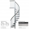 Dolle Aussentreppe Gardenspin 246-282cm Geschosshöhe Ø125-155cm Trimax®/Metall Dolle Aussentreppe Gardenspin 246-282cm Geschosshöhe Ø125-155cm Trimax®/Metall-small
