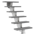 Dolle Außentreppe Gardenstep 80cm breit 6 Stufen Trimax grau 111-135cm Steigungshöhe ohne Geländer