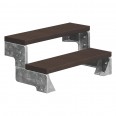 Dolle Außentreppe Gardentop 54-66cm Geschosshöhe mit Trimax dunkelbraun 80cm breit ohne Geländer