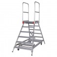 Euroline Premium 516 Mobile Podesttreppe beidseitig begehbar mit Zentralfeststellung fahrbar 6 Stufen Euroline Premium 516 Mobile Podesttreppe beidseitig begehbar mit Zentralfeststellung fahrbar 6 Stufen-small