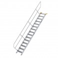 MUNK Treppe 45°  inkl. einen Handlauf, 600mm Stufenbreite, 15 Stufen