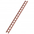 MUNK Aluminium Dachleiter 15 Sprossen rotbraun