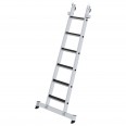 MUNK Stufen-Glasreinigerleiter mit nivello-Traverse clip-step R13, 6-stufiges Unterteil