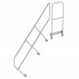 MUNK Handlauf für Treppe 45° mit Plattform, 6 Stufen