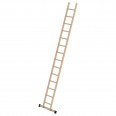 MUNK Holz-Anlegeleiter mit Traverse 14 Sprossen