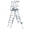 MUNK Plattformleiter FlexxStep 5 Sprossen mit Teleskopaufsatz plus 2 Sprossen