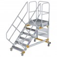 MUNK Plattformtreppe fahrbar 45° Stufenbreite 800mm 6 Stufen