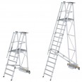 MUNK Podestleiter fahrbar mit schmaler Traverse MUNK Podestleiter fahrbar mit schmaler Traverse-small