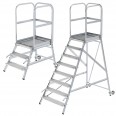 MUNK Podestleiter mit Rollen und Griff MUNK Podestleiter mit Rollen und Griff-small