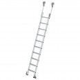 MUNK Aluminium-Regalleiter fahrbar 10 Stufen