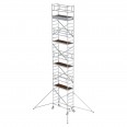 MUNK Aluminium-Rollgerüst mit Ausleger 1,80x0,75m Plattform 10,39m AH
