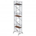 MUNK Rollgerüst mit Doppelplattform 1,35x2,45m Plattform, 12,35m AH