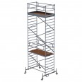 MUNK Rollgerüst mit Doppelplattform 1,35x2,45m Plattform, 8,35m AH