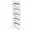 MUNK Rollgerüst mit Schrägaufstiegen 1,35x3,00m Plattform, 12,35m AH