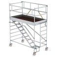 MUNK Rollgerüst SG mit Schrägaufstiegen 1,35x2,45m und Sicherheitsgeländer 4,51m AH