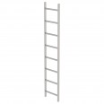 MUNK Schachtleiter aus Edelstahl 400mm breit 8 Sprossen 2,24m lang