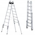 MUNK Aluminium Stehleiter treppengängig mit 4 Holmverlängerungen MUNK Aluminium Stehleiter treppengängig mit 4 Holmverlängerungen-small