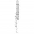 MUNK ortsfeste Steigleitern Aluminium eloxiert, 10,92m SH PG2