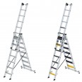 MUNK Stufen- Mehrzweckleiter 3-teilig mit nivello-traverse MUNK Stufen- Mehrzweckleiter 3-teilig mit nivello-traverse-small