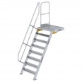 MUNK Treppe mit Plattform 60° inkl. einen Handlauf, 800mm Stufenbreite, 8 Stufen