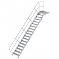 MUNK Treppe mit Plattform 45° inkl. einen Handlauf, 800mm Stufenbreite, 19 Stufen-small