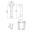 Hailo Führungshülse Typ ECONORM aus Edelstahl 50x50mm, Wandabstand 140mm
