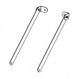 Zuganker-Set für Leiterntyp 9633 und 9634 aus Edelstahl 1.4301, 40x20mm Holmmaß
