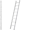 Iller Stufen-Anlegeleiter Alu Ergo Plus ohne Traverse mit 10 Stufen 3,86m AH