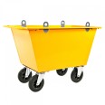 Kongamek Abfallwagen mit Hebeösen 1390x740x870mm Gummibereifung und 400l Volumen-small