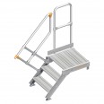 Layher 112 Treppe mit Plattform 45° 60cm 3 Stufen
