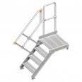 Layher 112 Treppe mit Plattform 45° 60cm 4 Stufen
