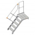 Layher 112 Treppe mit Plattform 45° 60cm 5 Stufen