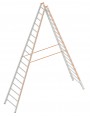 Layher Topic 1039 Sprossenstehleiter 2x18 Sprossen