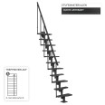 Dolle Mittelholmtreppe Atlanta bis 300cm Geschosshöhe Buche Multiplex RAL 7016 UK Anthrazit inklusive Geländer-small