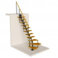 Dolle Mittelholmtreppe Boston 228-300cm Geschosshöhe ¼-gewendelt in Eiche/Anthrazit