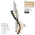 Dolle Mittelholmtreppe Frankfurt 65-75cm breit für Geschosshöhen 222-301cm inkl. einseitigem Designgeländer Dolle Mittelholmtreppe Frankfurt 65-75cm breit für Geschosshöhen 222-301cm inkl. einseitigem Designgeländer-small