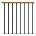 Dolle Brüstungsgeländer Einzelstab Starter-Set in Eiche Unterkonstruktion Anthrazit - Cork, Dublin, Basel